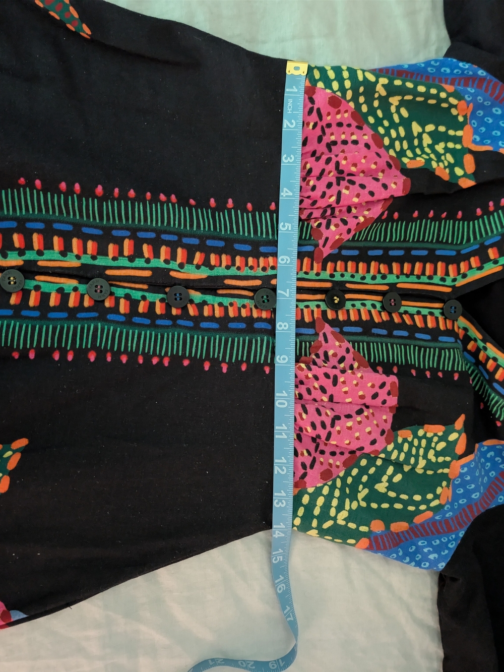 Farm Rio Black Cool Leopards Linen Blend V-Neck Maxi Dress Small Boho Resort - Picture 4 of 12
